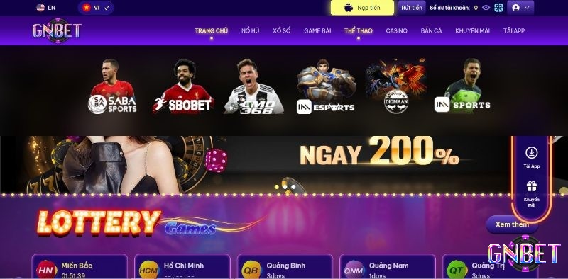 Các trận đấu được Gnbet cập nhật đầy đủ và nhanh chóng